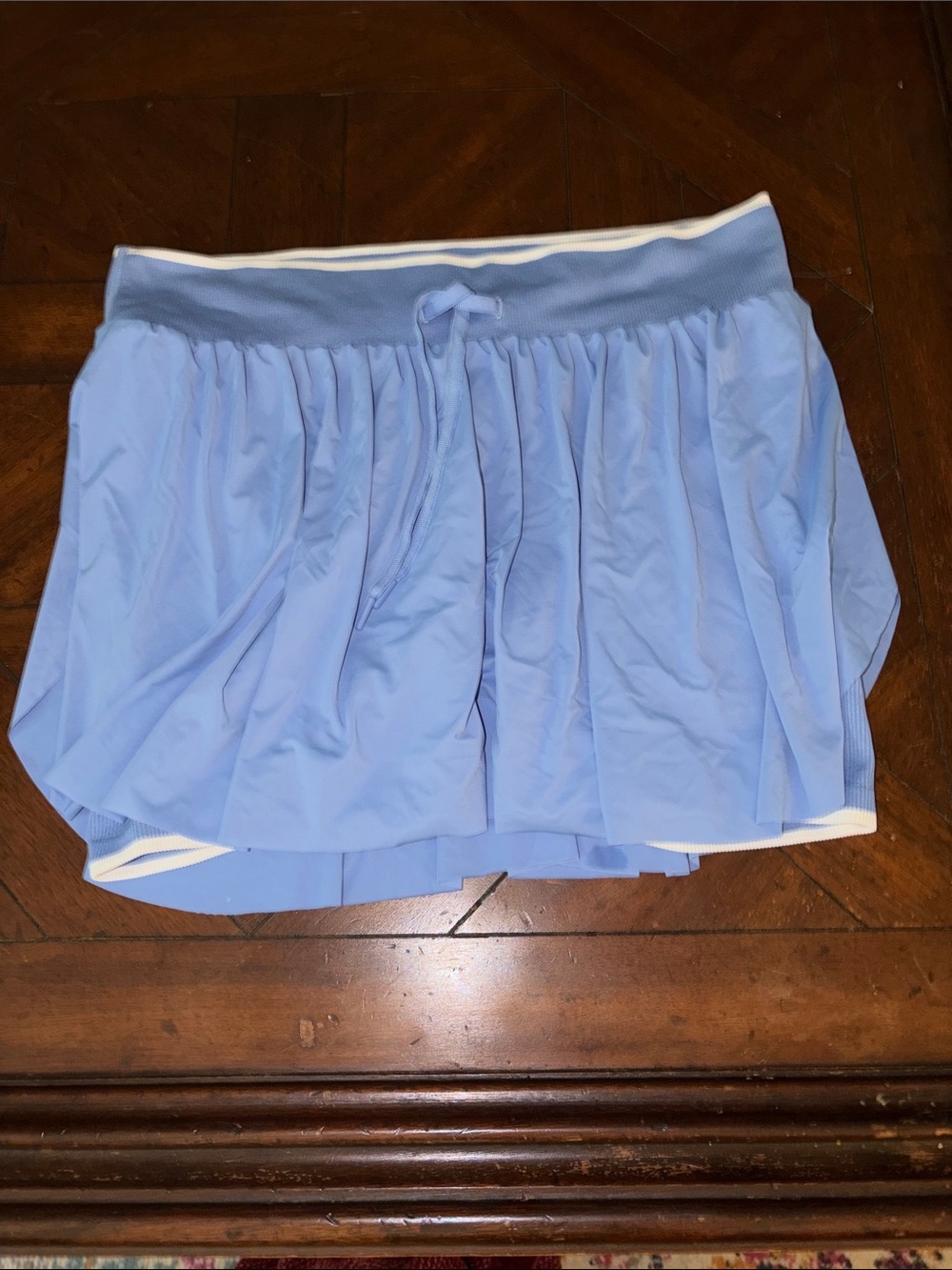 Harmony balance skort skirt shorts blue white stripe tennis running xl new